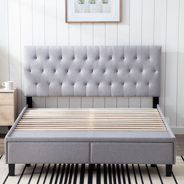 Queen Bed With Storage Drawers | Wayfair